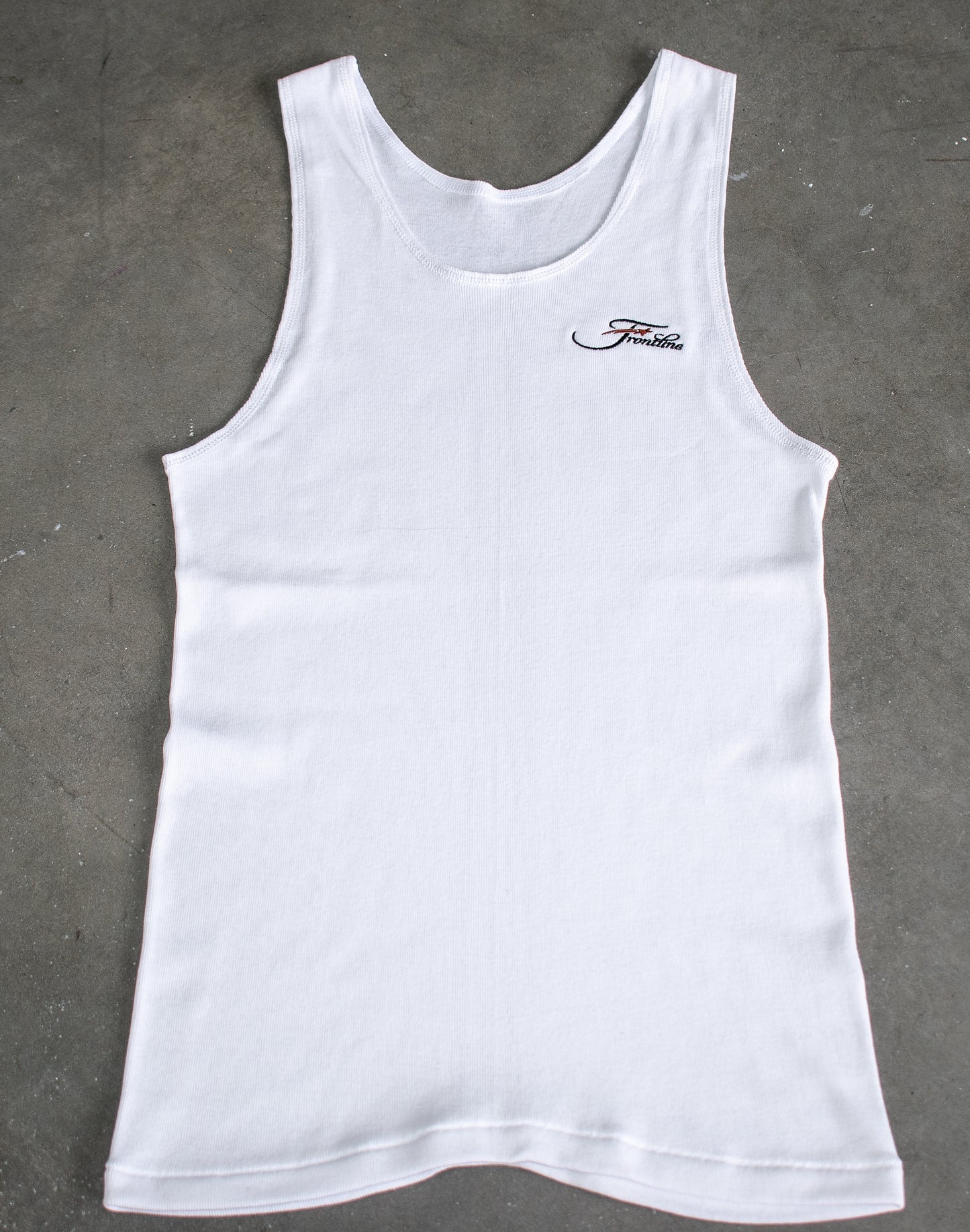 Embroidered cotton tank