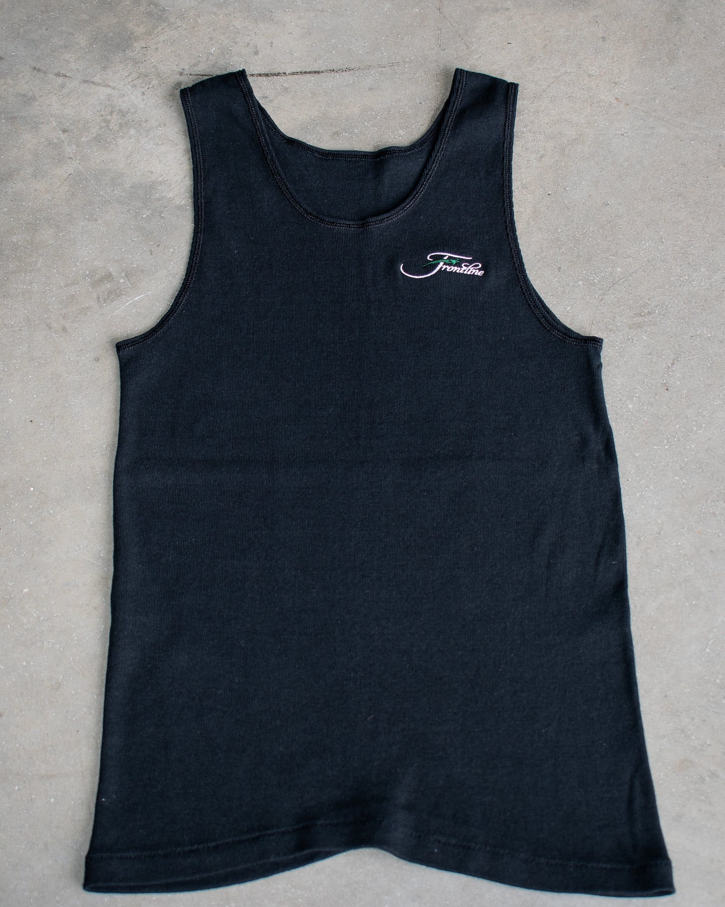 Embroidered cotton tank